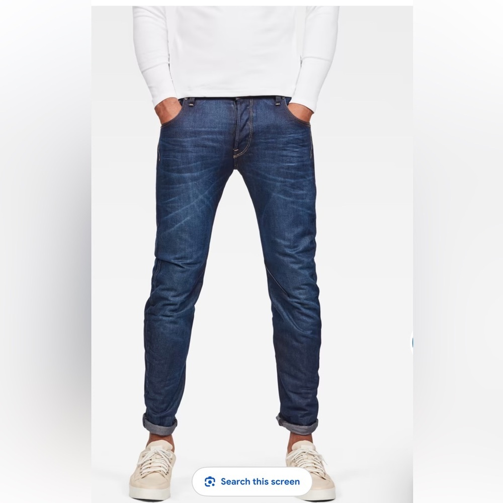 G-Star Slim Tapered Jeans in Deep Indigo Blue